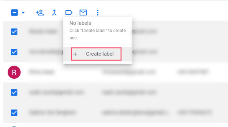 Create new label