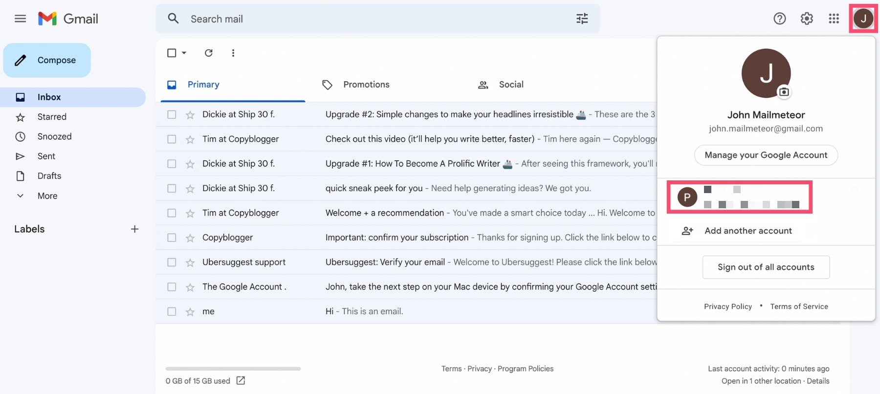 How to switch your Gmail account