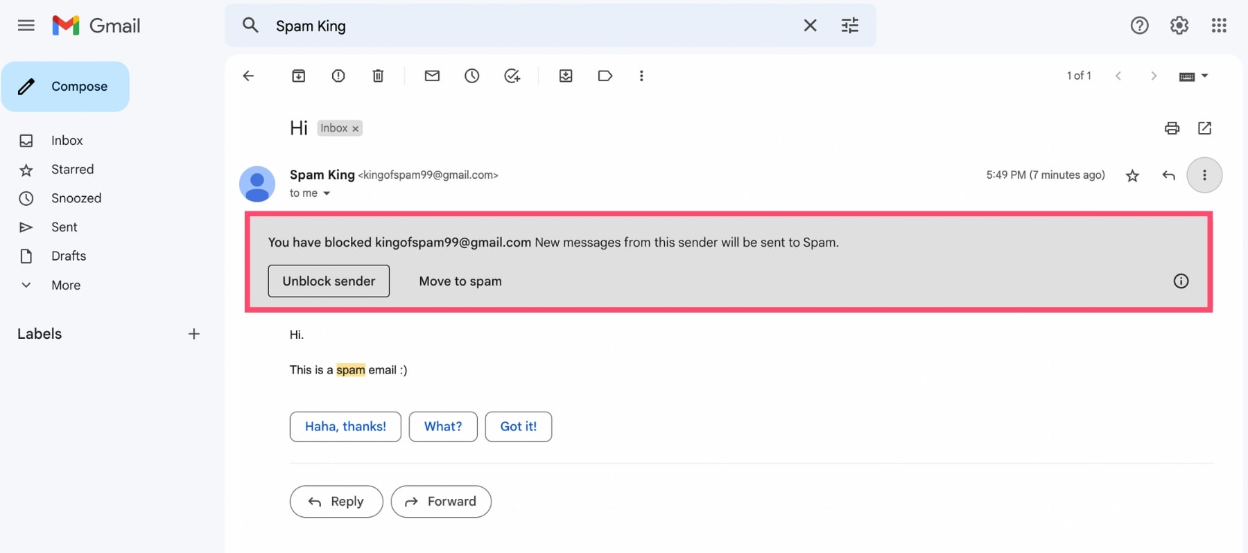 How to unblock someone on Gmail