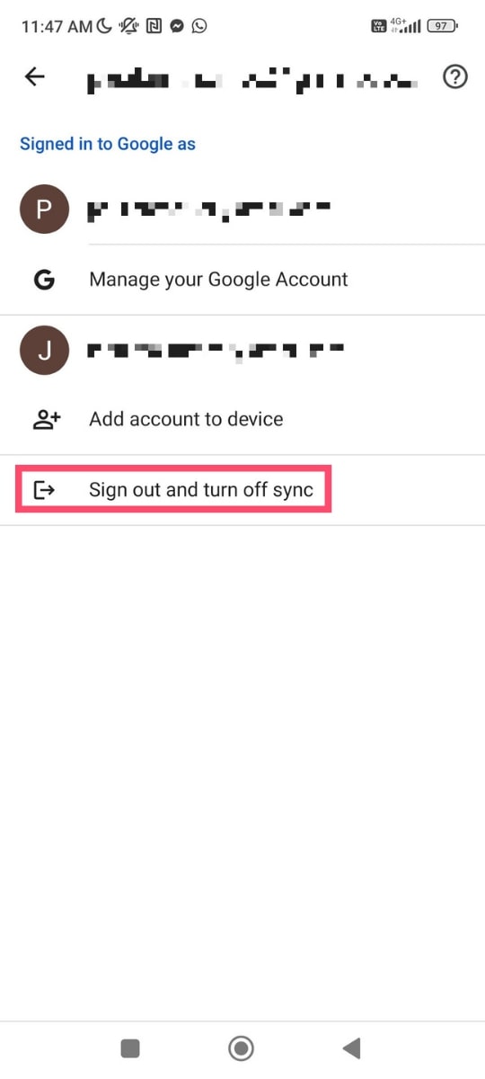 Sign out of all your Gmail accounts