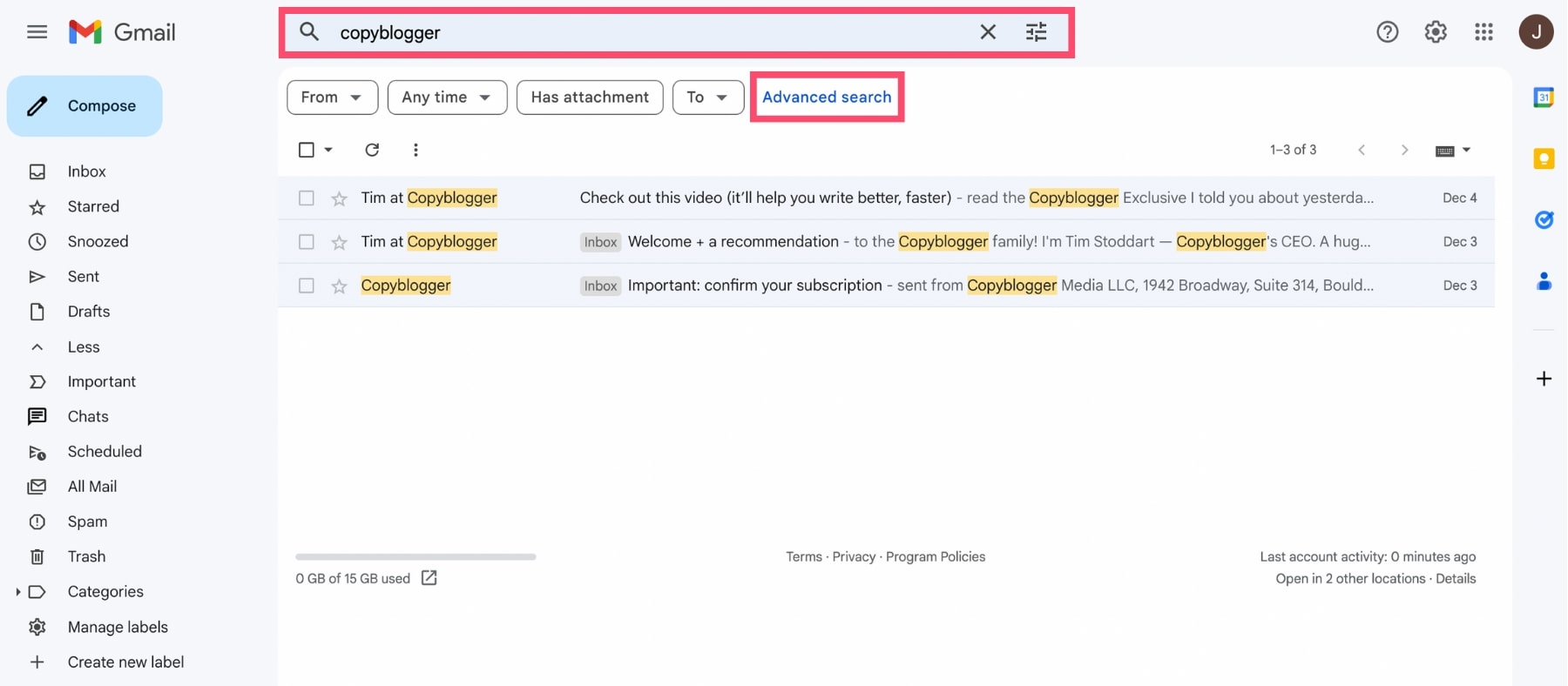 How to search for archived emails in Gmail