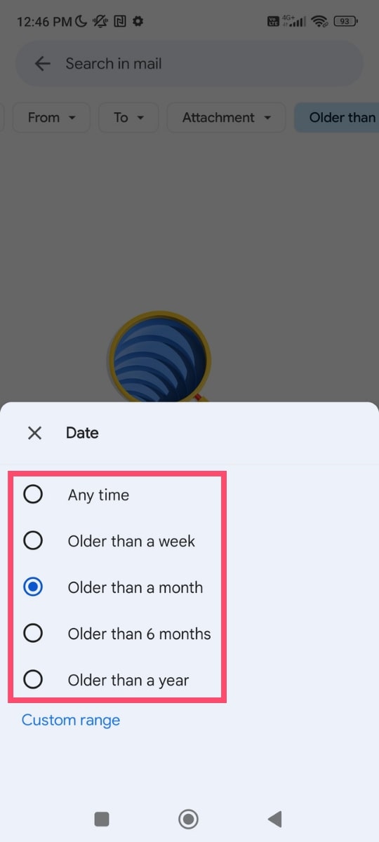 How to select a time range on Android