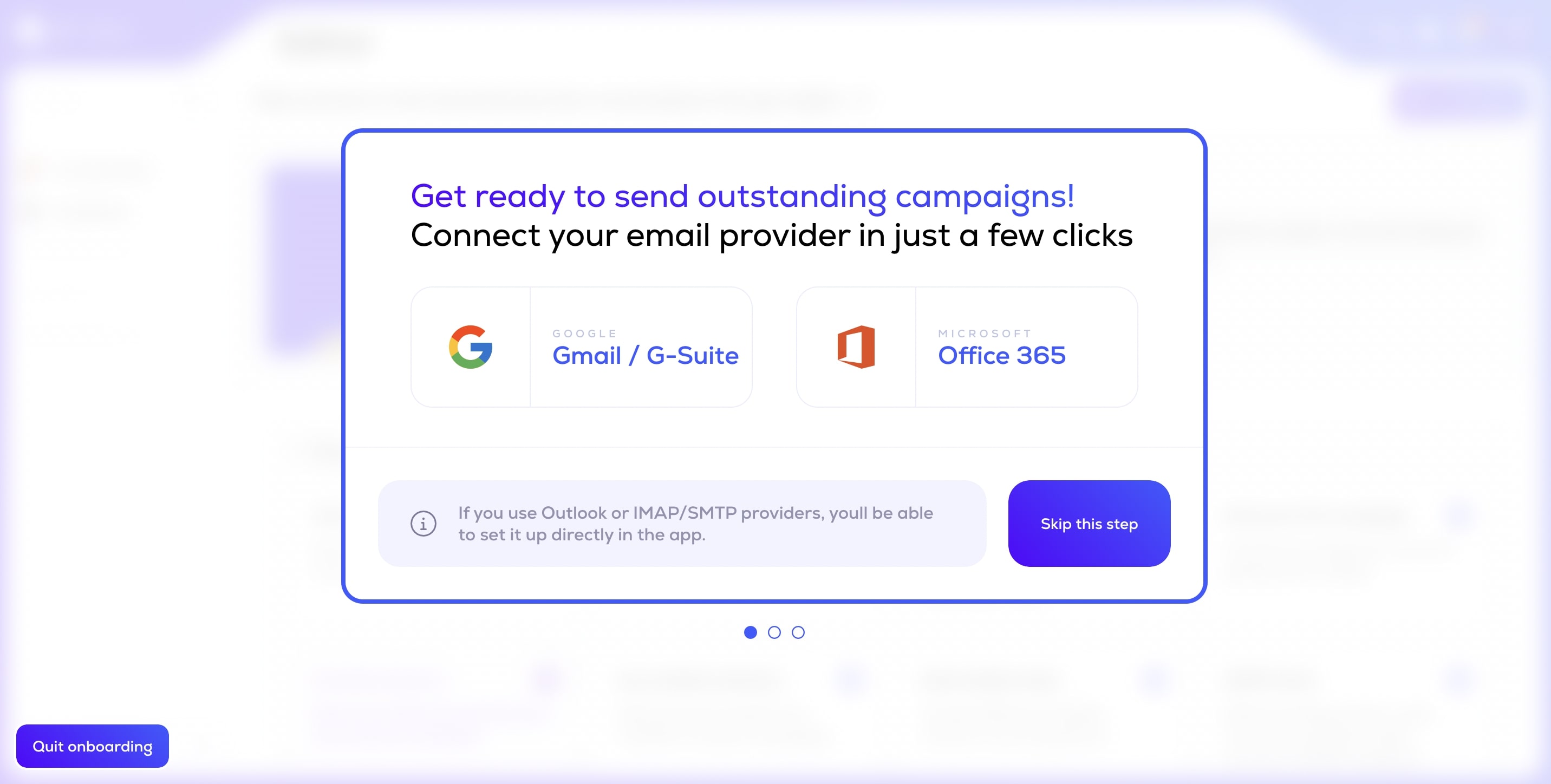 Add your email provider to Lemlist
