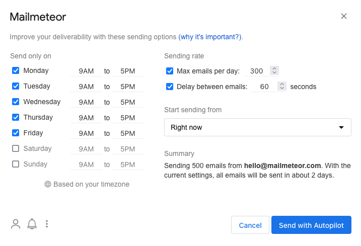 How to drip send 10000 emails using Gmail with autopilot